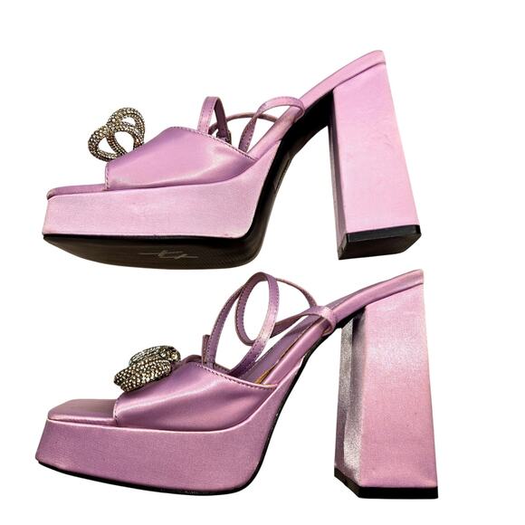NWOT PRETTYLITTLETHING 5 Platform Women's Sandals 5 High Heel Shoes New NO Tags - Picture 1 of 7